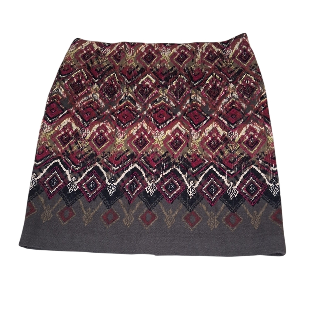 J. Jill Multicolor Diamond Pattern Women's Skirt Size M